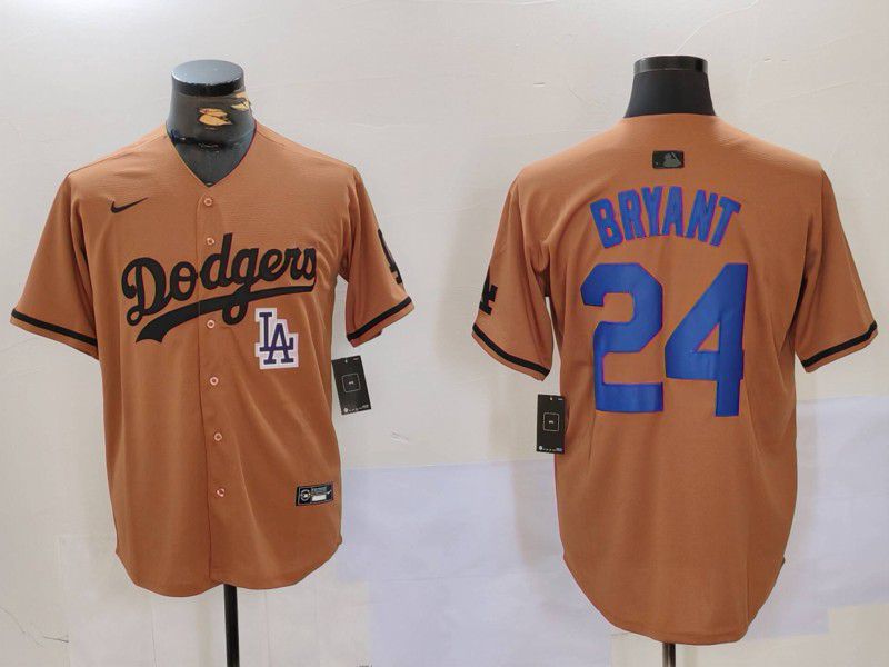 Men Los Angeles Dodgers 24 Bryant army green joint name 2024 Nike MLB Jersey style 7